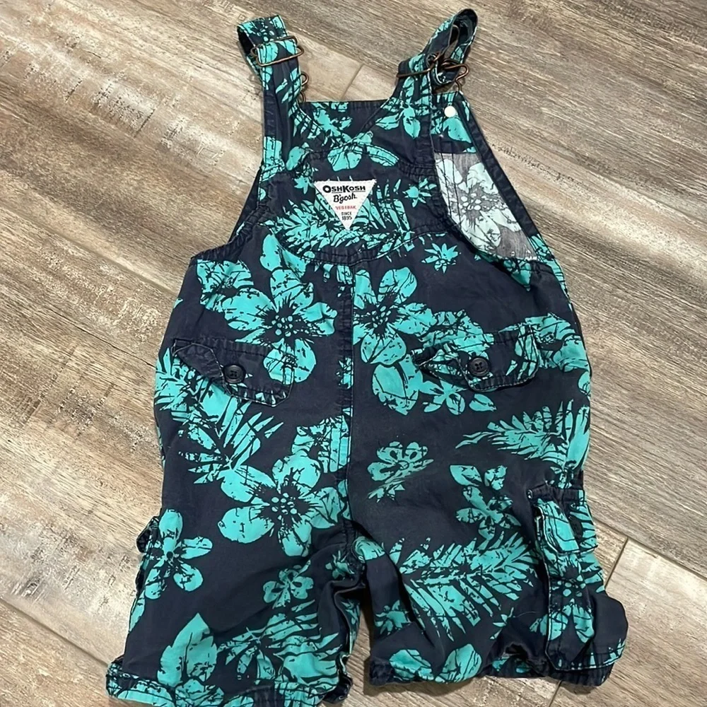 OshKosh Tropical Floral Shortalls
